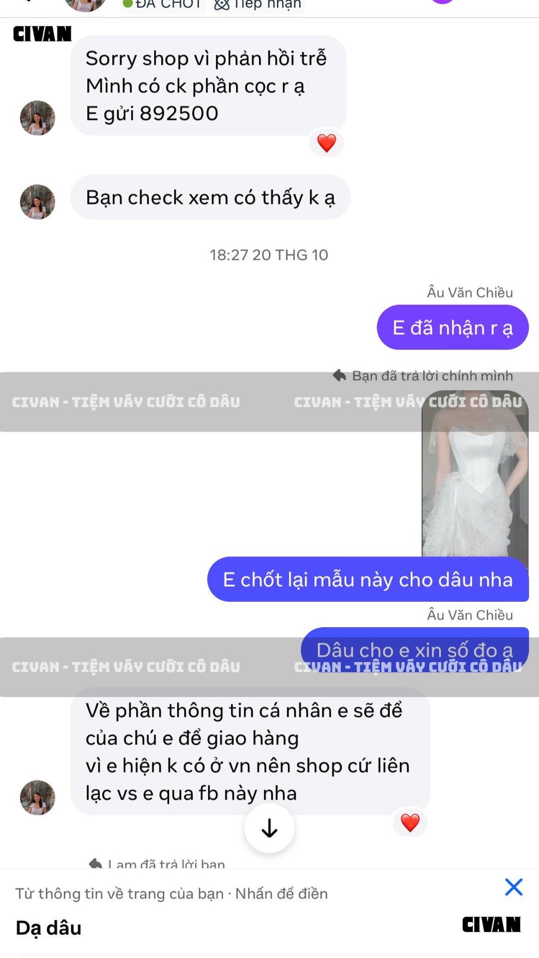 Cô dâu CIVAN BRIDAL