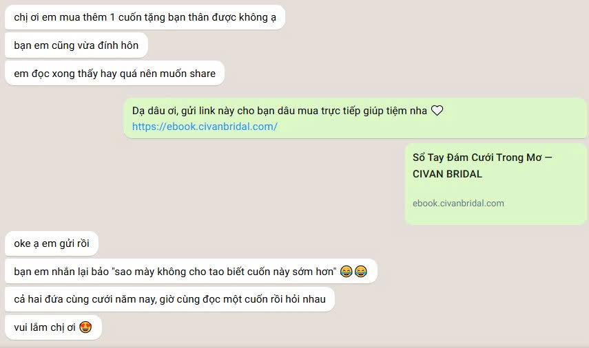 Feedback cô dâu