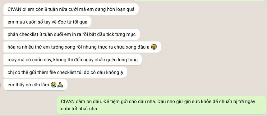 Feedback cô dâu CIVAN BRIDAL