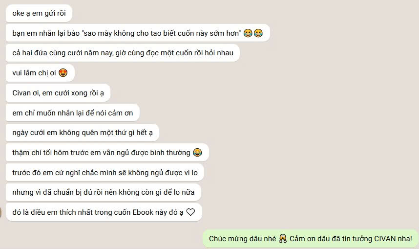 Feedback cô dâu