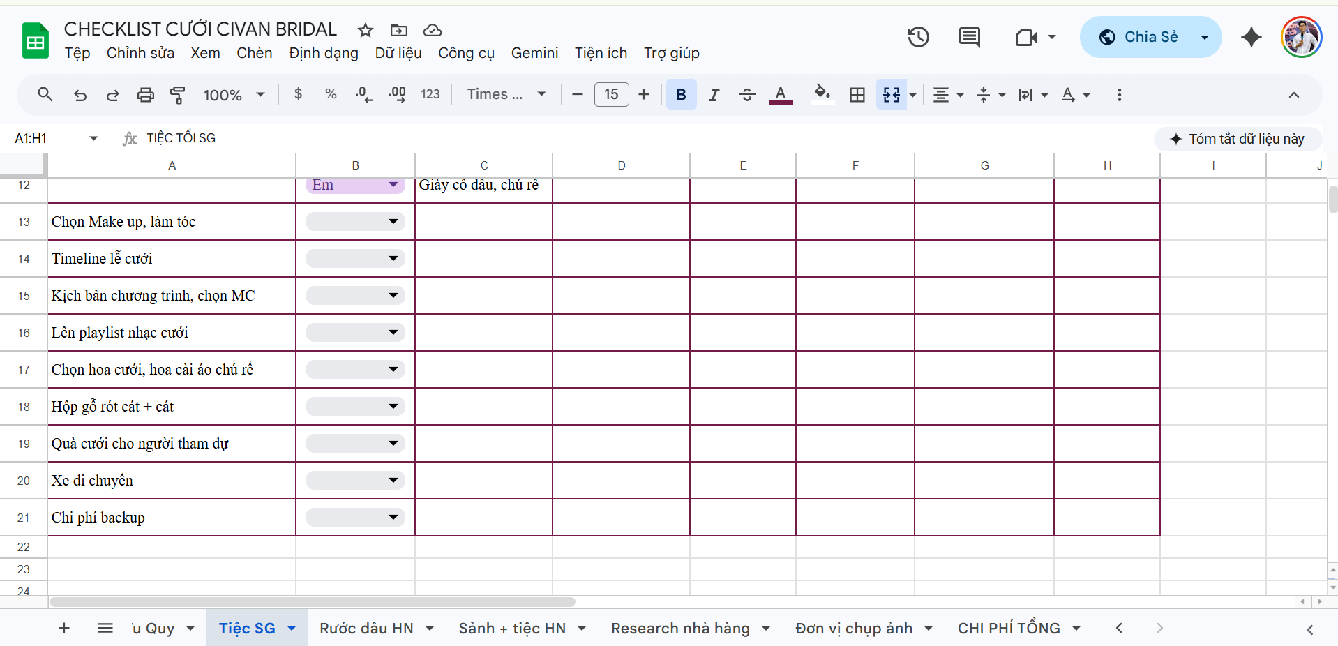 Google Sheet Checklist trang 4